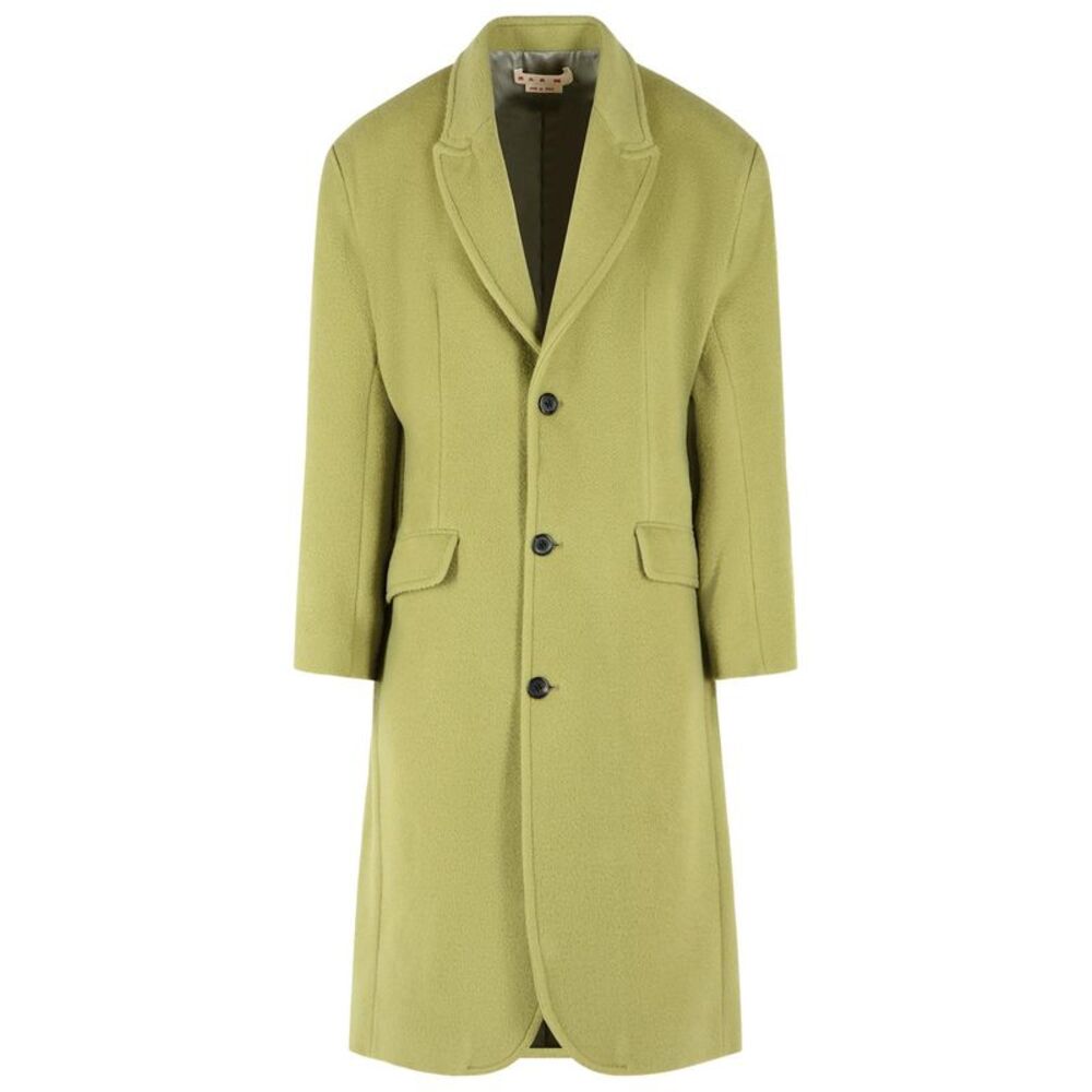 Marni Green Wool Coat Men